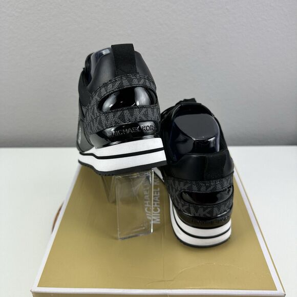 Michael Kors Wilma Trainer Tech Canvas Black Women’s 9M‎ Casual Holiday Gift Box - Picture 3 of 10
